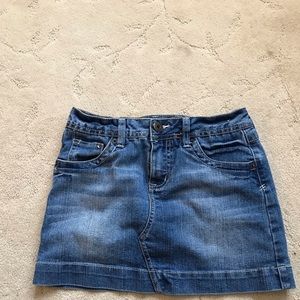 Justice girls denim mini skirt
